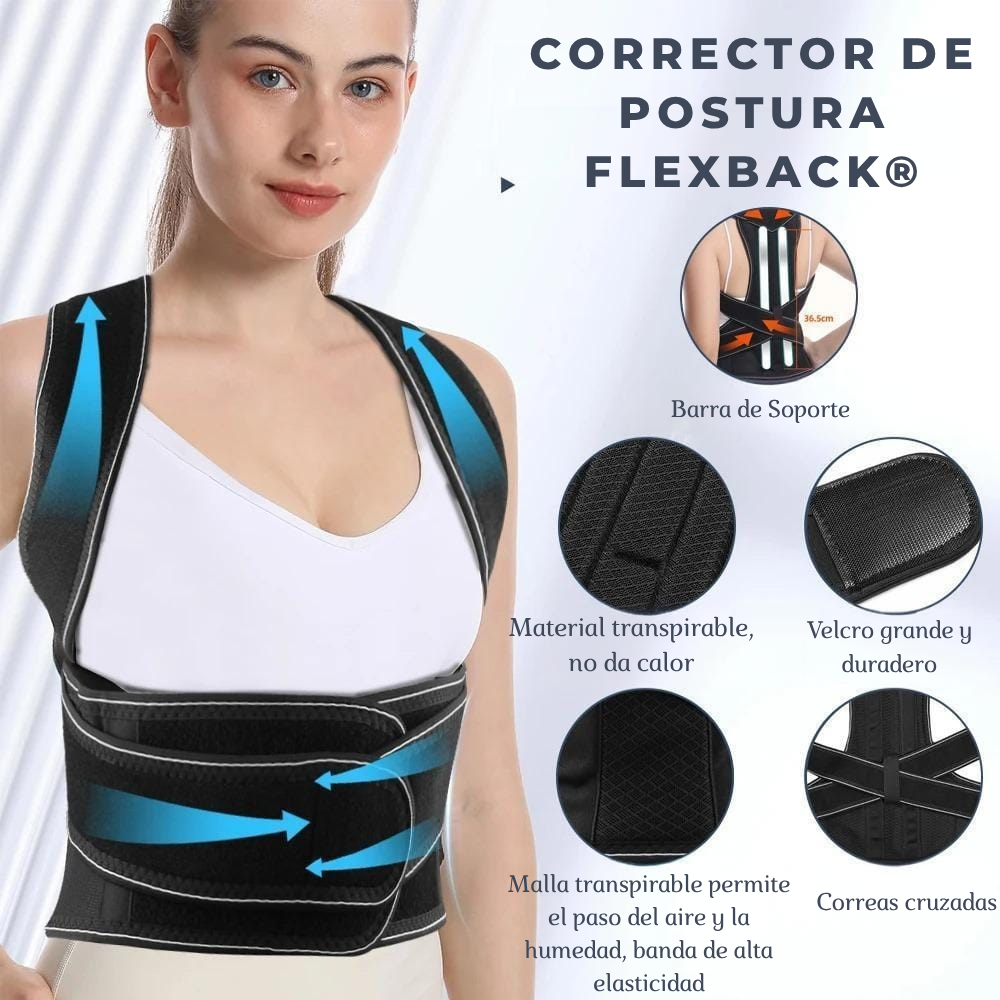 Corrector de Postura Doble Cinturón FlexBack®