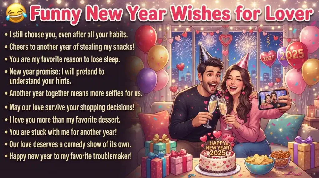 Funny New Year Wishes for Lover