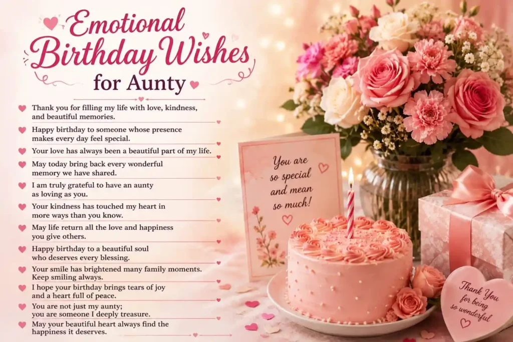 💖 Emotional Birthday Wishes for Aunty