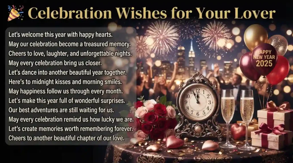 Celebration Wishes for Your Lover