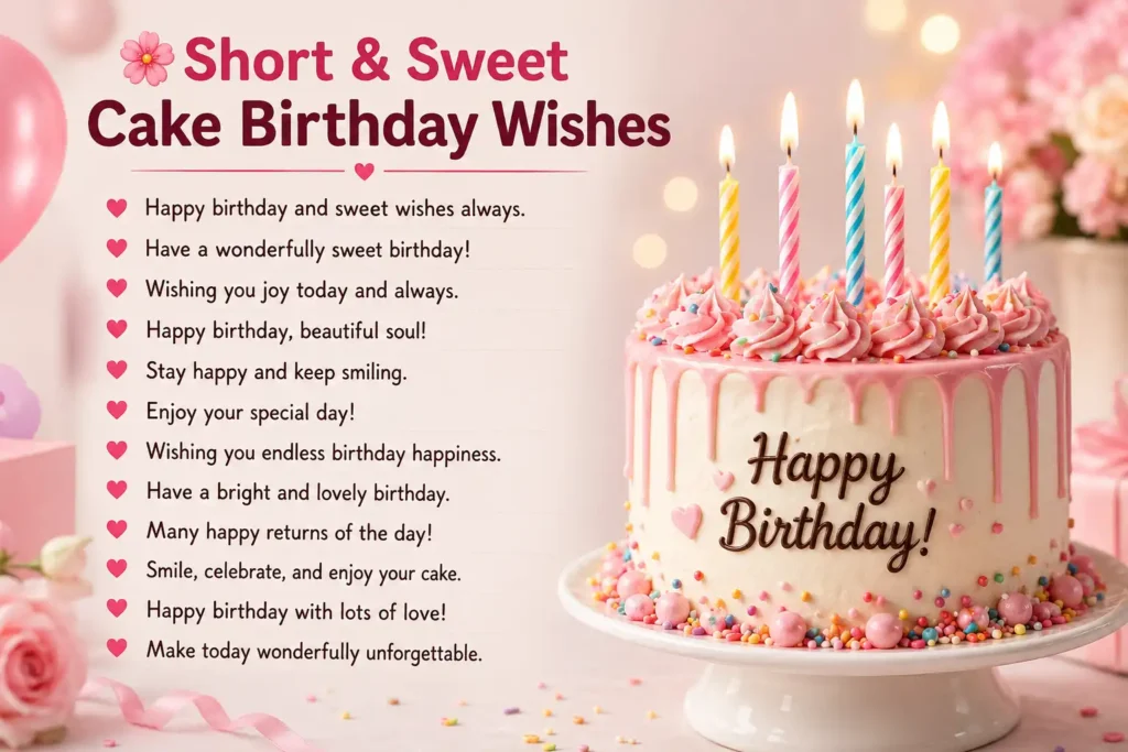 Short & Sweet Cake Birthday Wishes