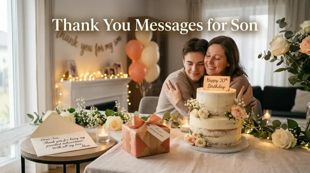 Thank You Messages for Your Son