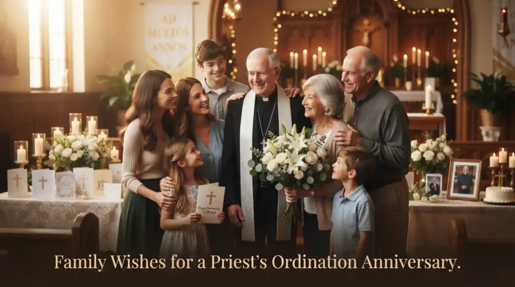 Family Wishes for a Priest’s Ordination Anniversary
