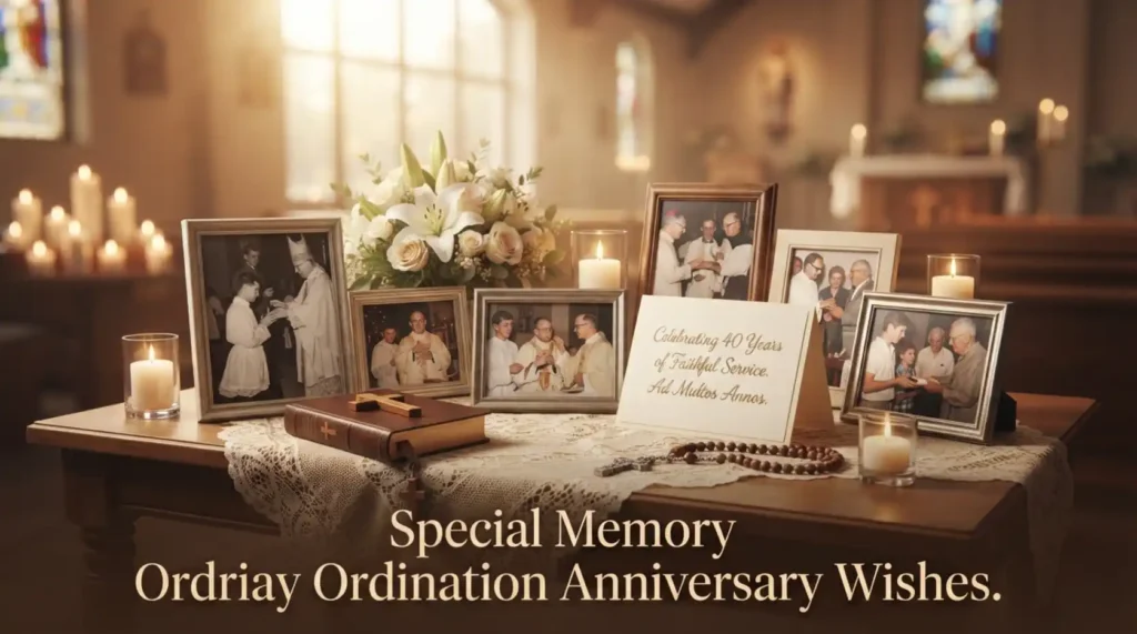 Special Memory Ordination Anniversary Wishes