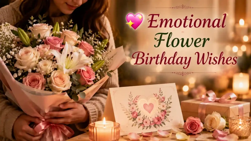 Emotional Flower Birthday Wishes
