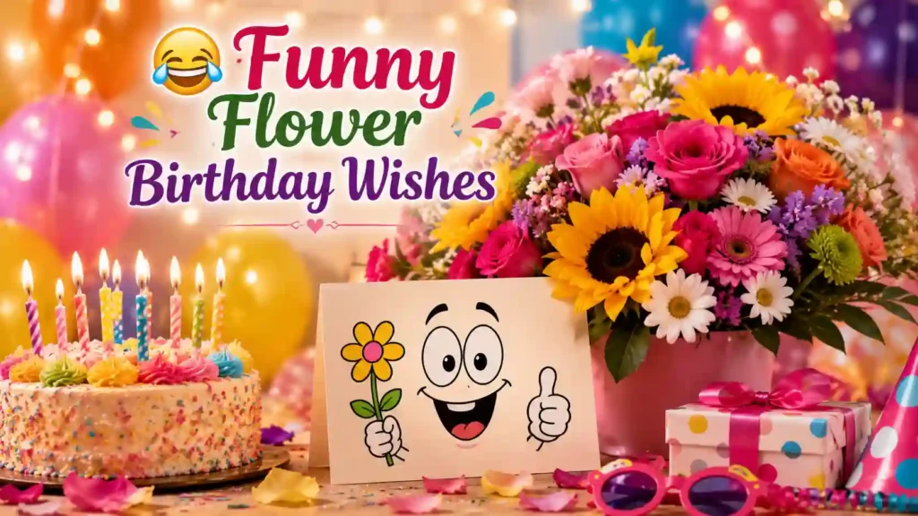 Funny Flower Birthday Wishes