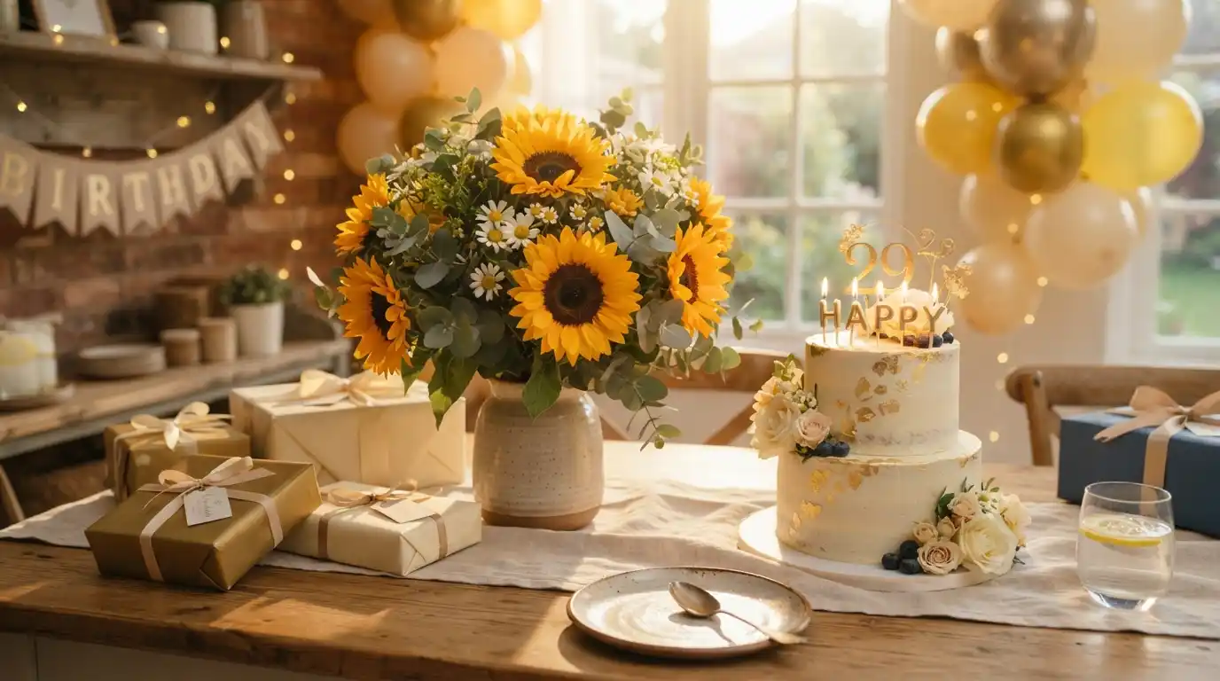 Happy Birthday Wishes With Sunflowers Images