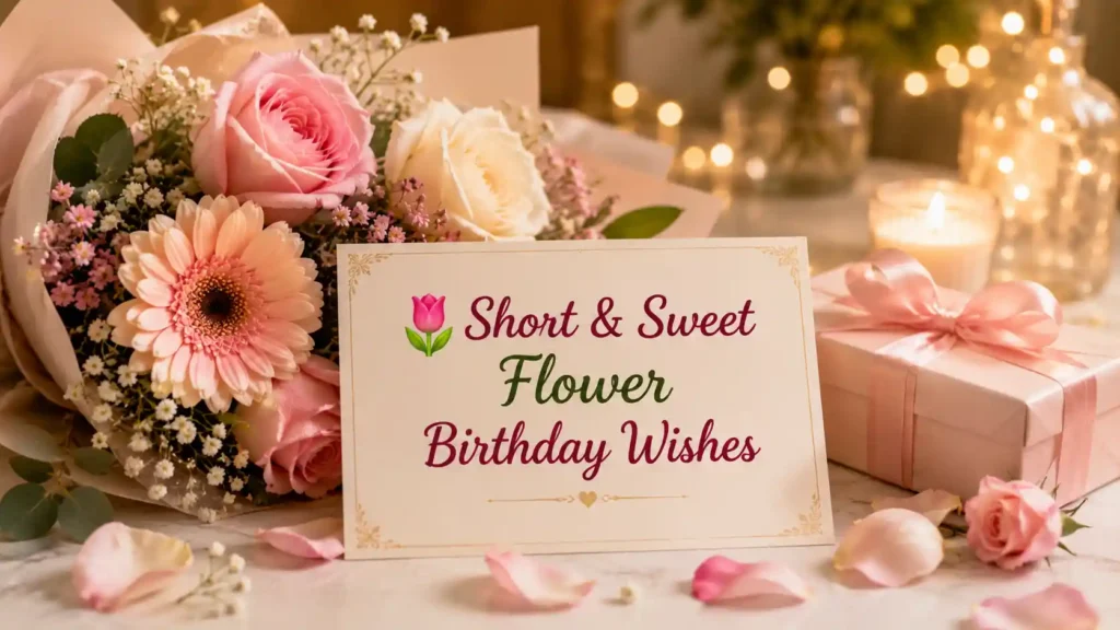 Short & Sweet Flower Birthday Wishes