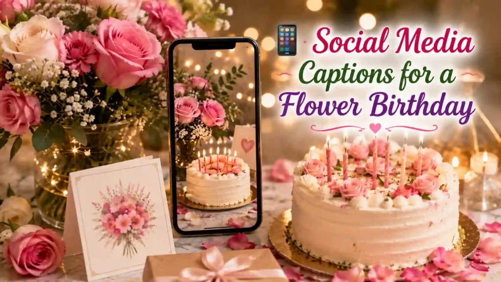 Social Media Captions for a Flower Birthday