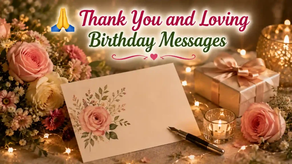 Thank You and Loving Birthday Messages
