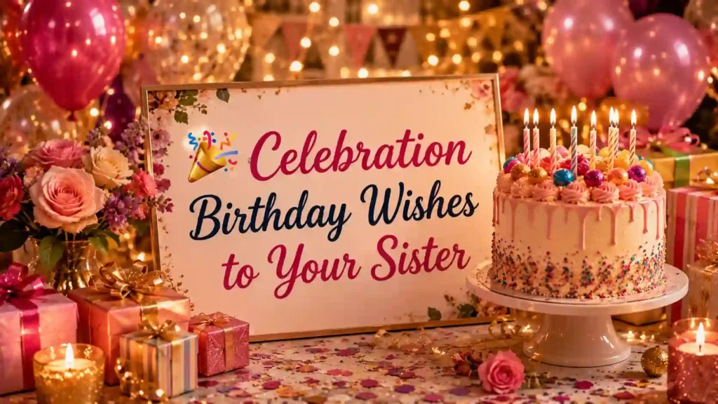 Celebration Birthday Wishes to Your Sister