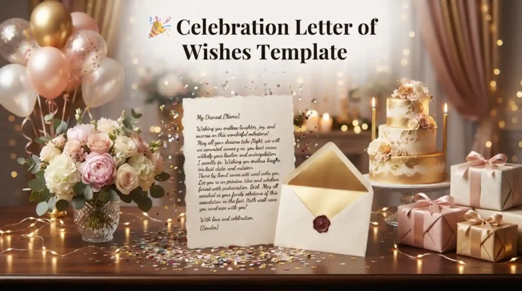 Celebration Letter of Wishes Template