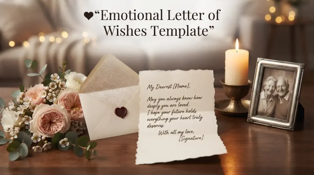 Emotional Letter of Wishes Template
