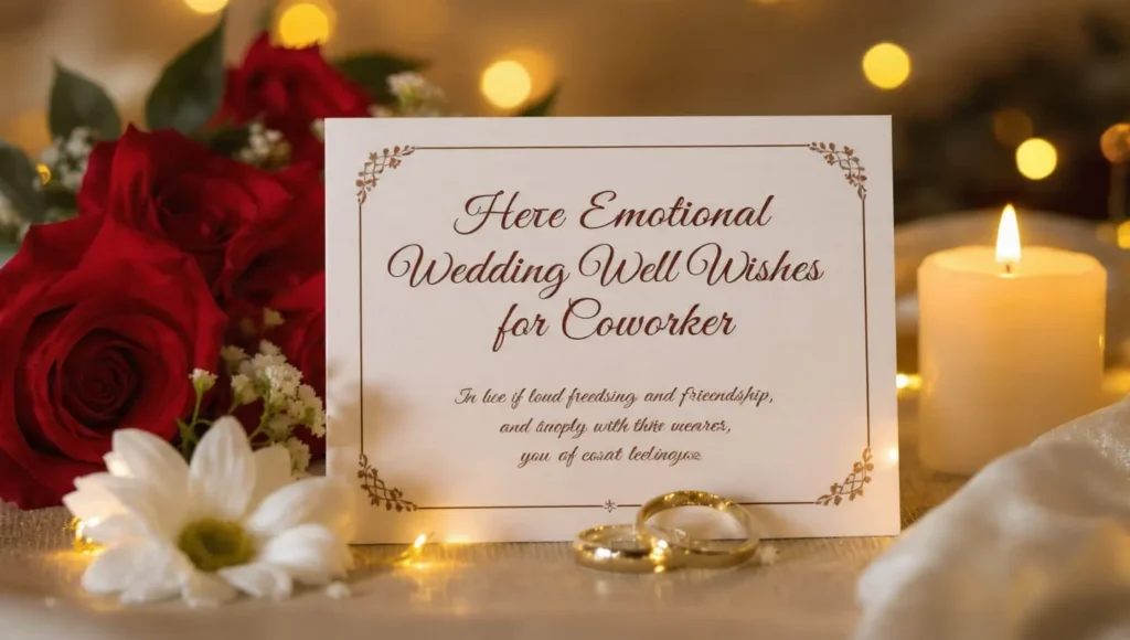 Emotional Wedding Well Wishes for Coworker