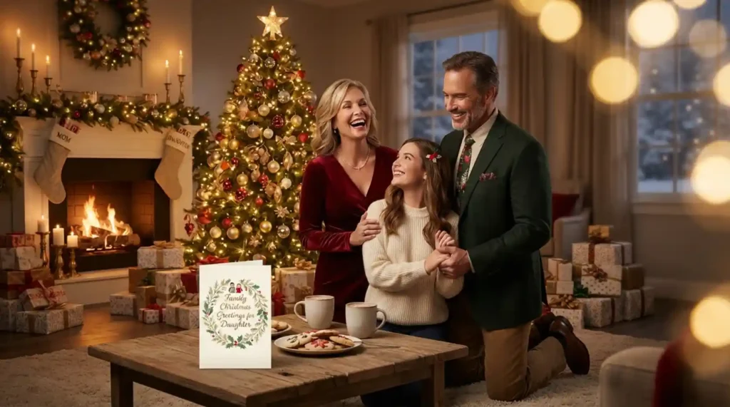 Family Christmas Greetings for Daughter