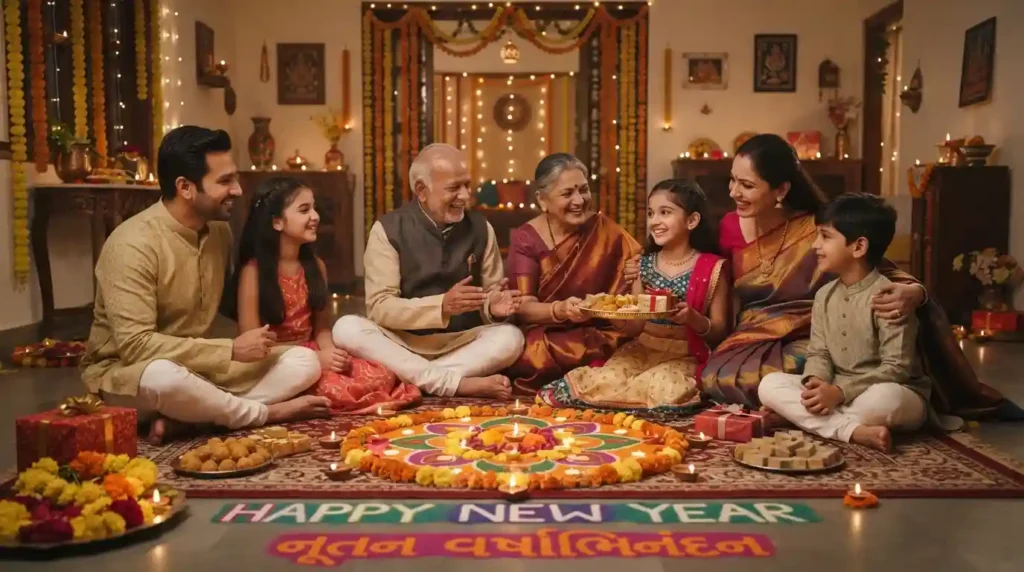 Family Gujarati New Year Wishes