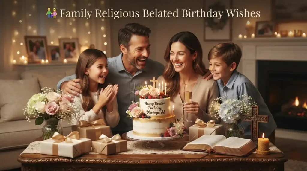 Family Religious Belated Birthday Wishes