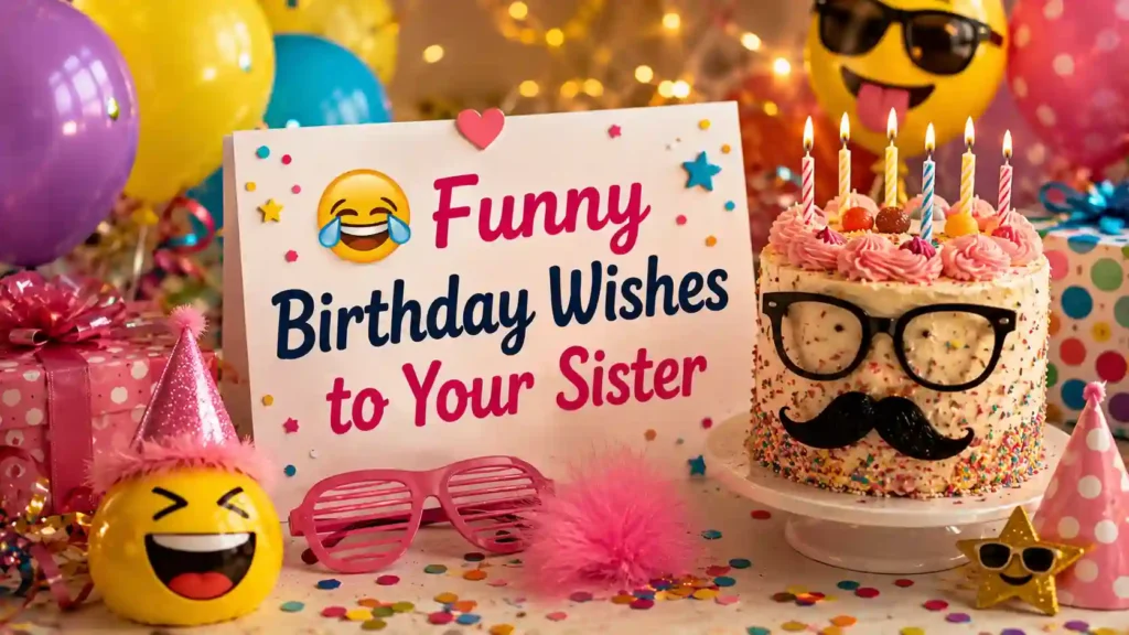 Funny Birthday Wishes to Your Sister