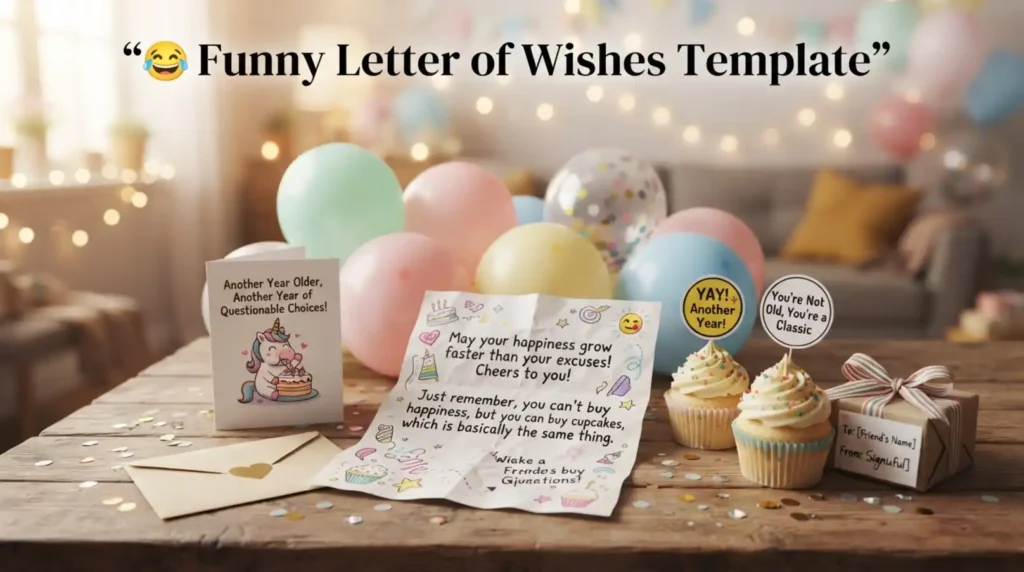 Funny Letter of Wishes Template