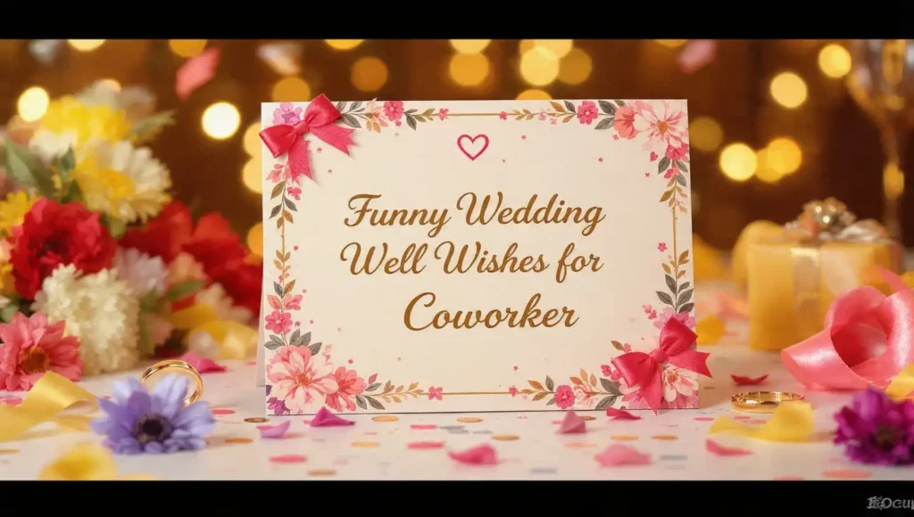 Funny Wedding Well Wishes for Coworker