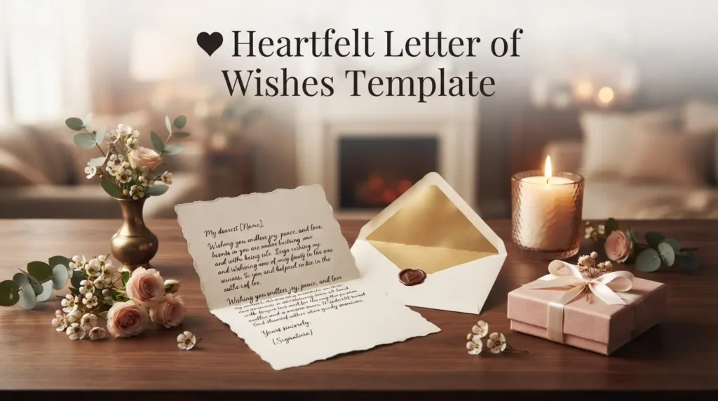 Heartfelt Letter of Wishes Template