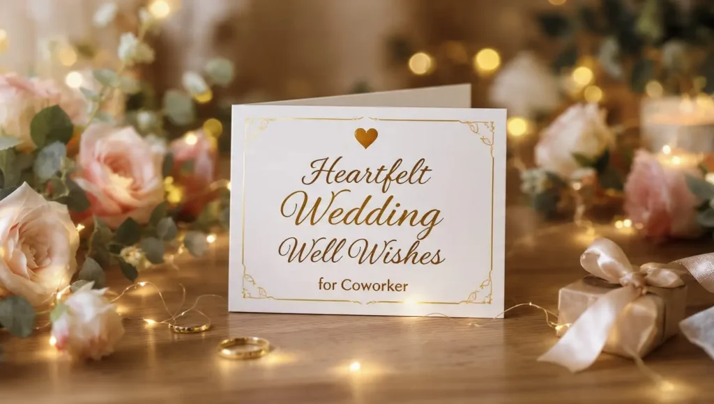 Heartfelt Wedding Well Wishes for Coworker
