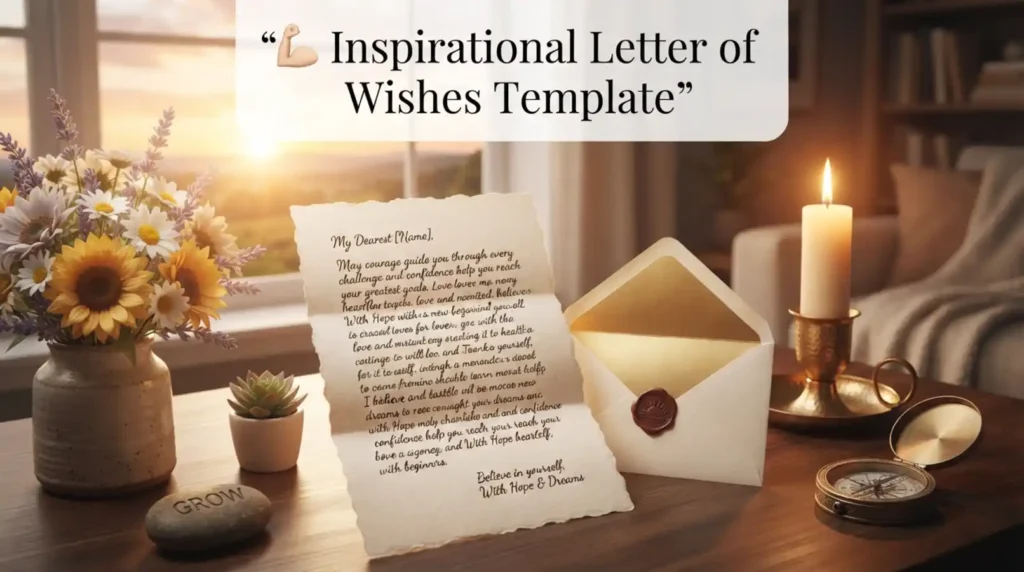 Inspirational Letter of Wishes Template
