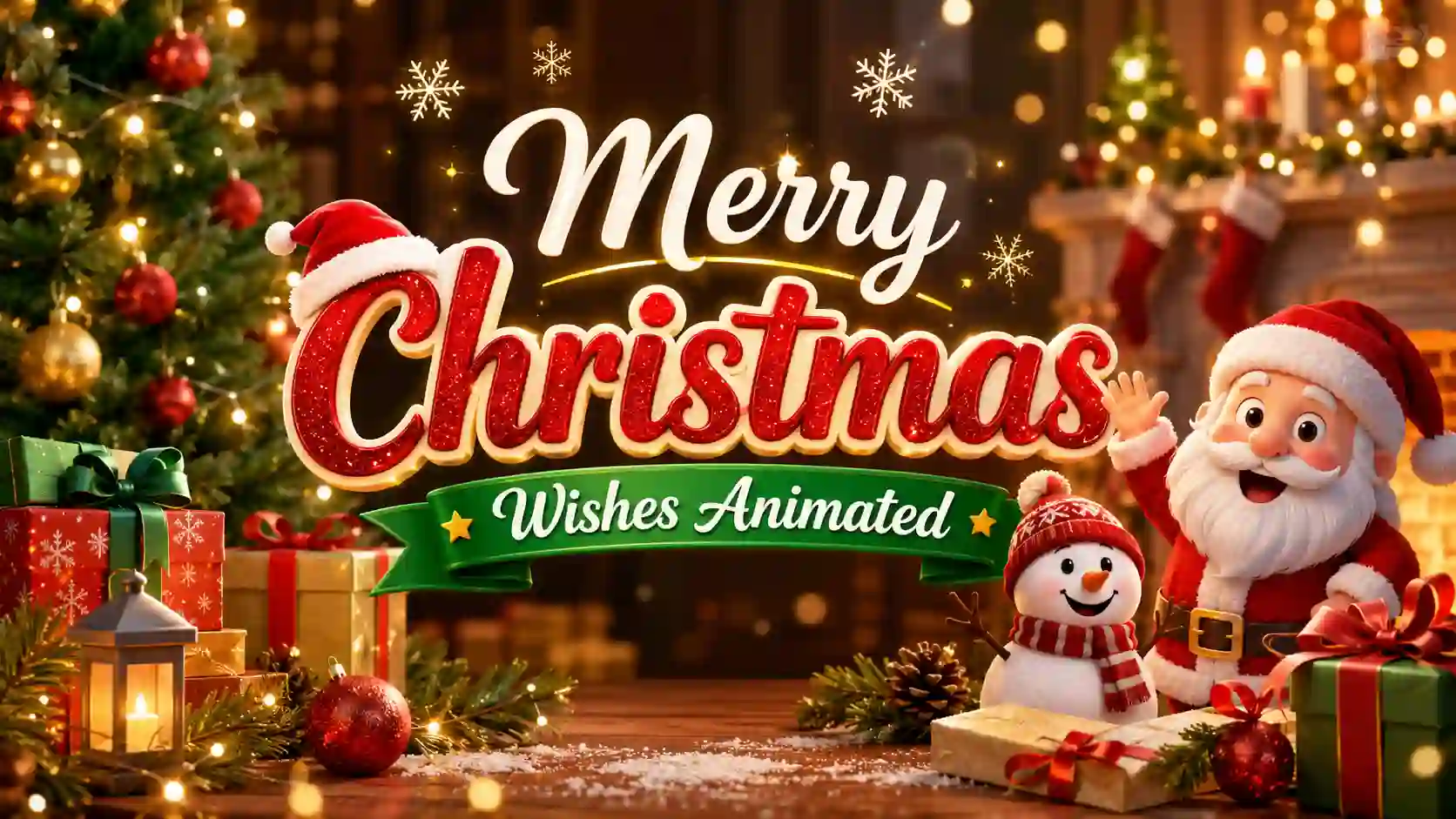 Merry Christmas Wishes Animated
