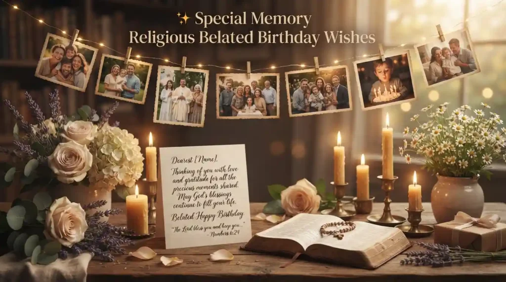 Special Memory Religious Belated Birthday Wishes