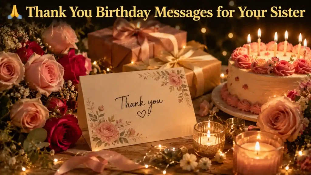 Thank You Birthday Messages for Your Sister