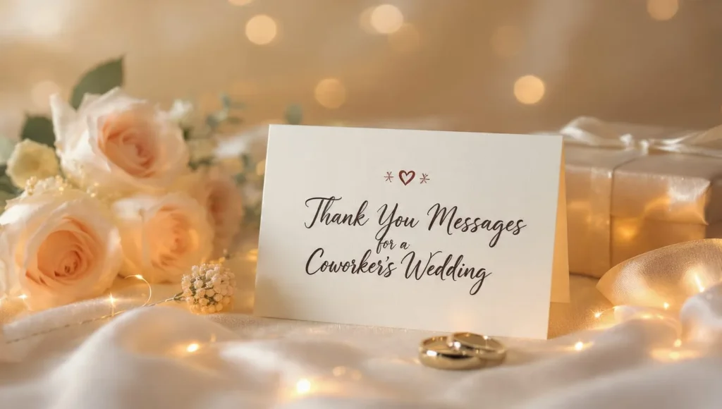 Thank You Messages for a Coworker’s Wedding